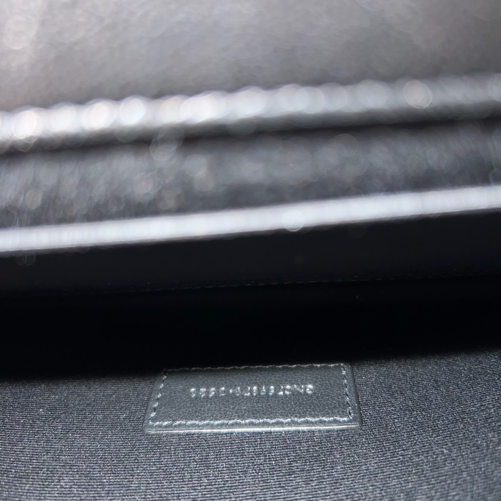 Saint Laurent Black Quilted Pouch with Gold Logo - Picture 10 of 16